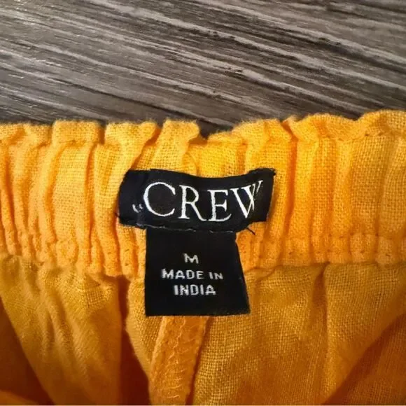 J. Crew Wide Leg Linen Drawstring Pants